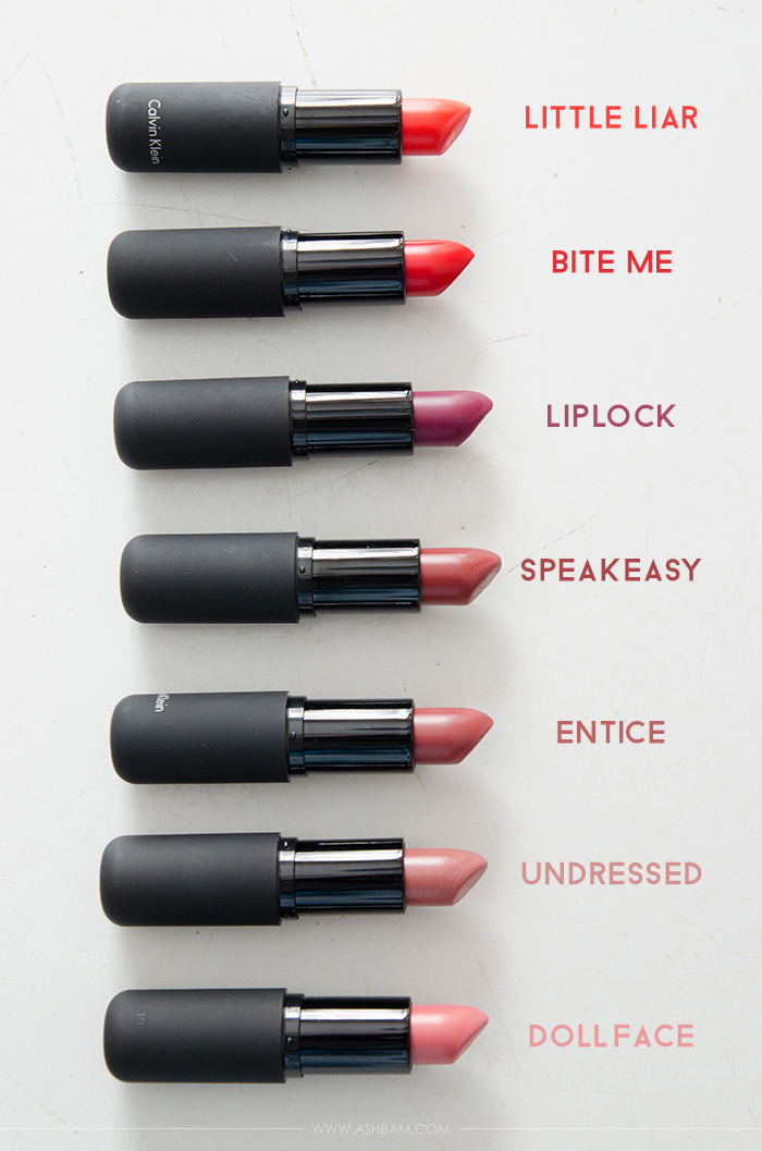 Calvin Klein Lipstick Colour Chart