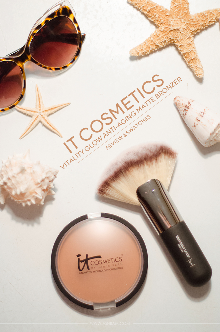 It Cosmetics Vitality Glow Anti-Aging Matte Bronzer – Review & Swatches