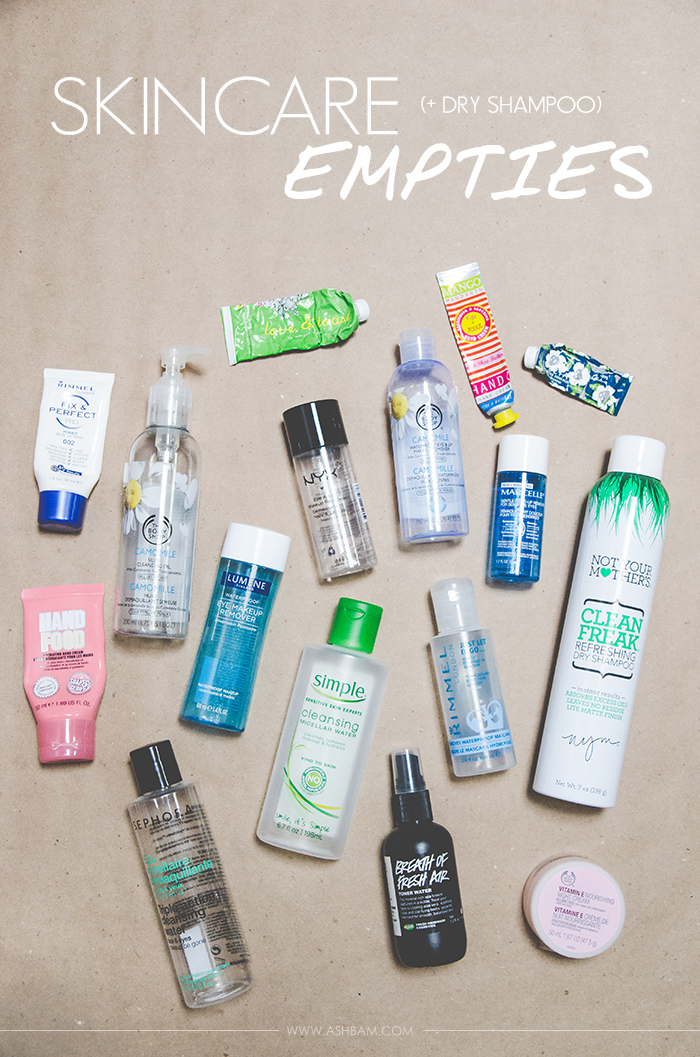 Skincare Empties