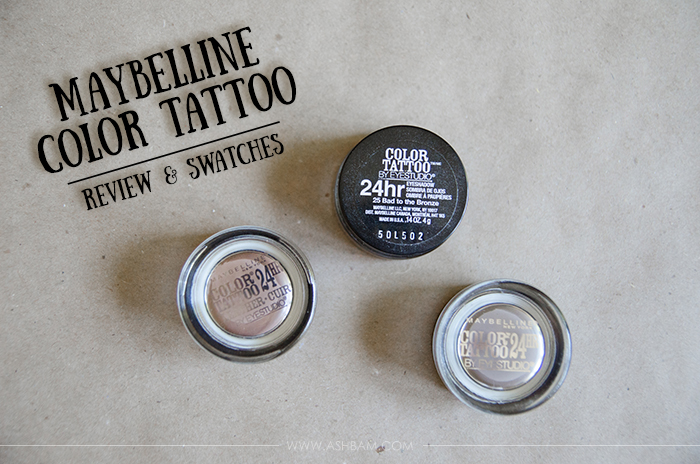 Maybelline Color Tattoo Eyeshadow – Review & Swatches