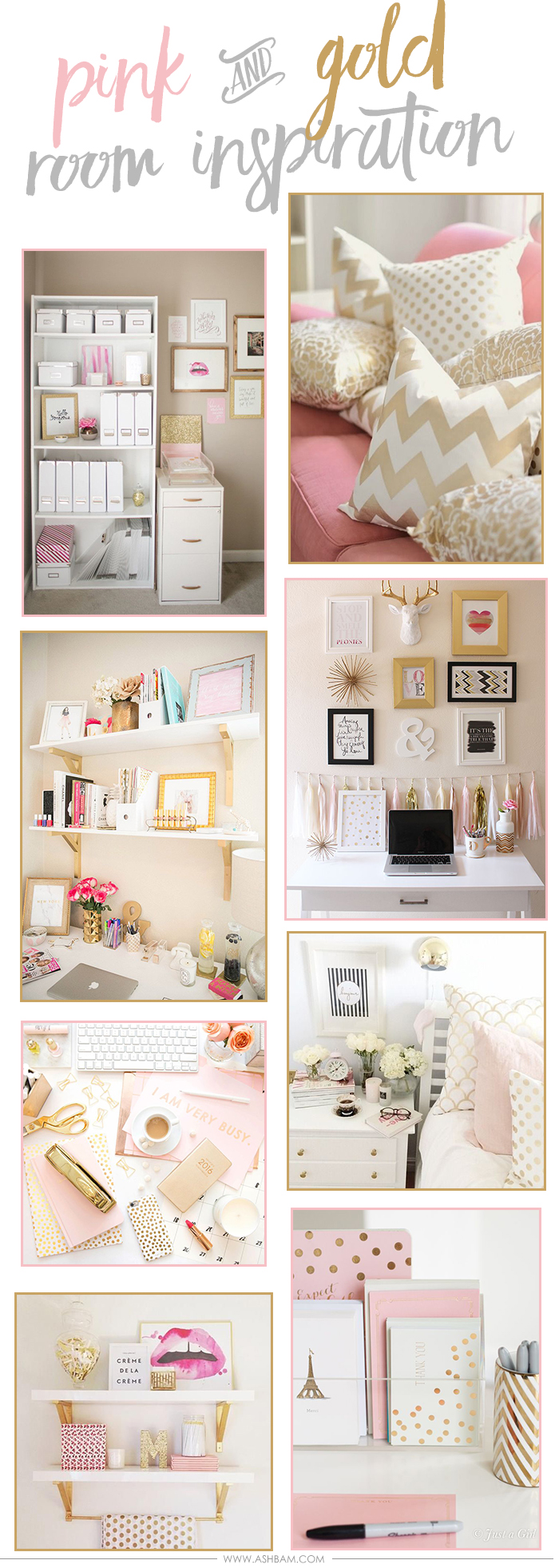 Pink and Gold Room Inspiration