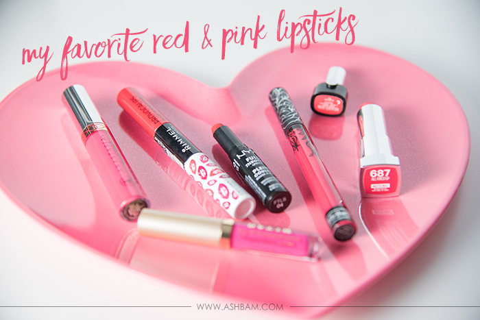 Favorite Red & Pink Lipsticks for Valentine’s Day